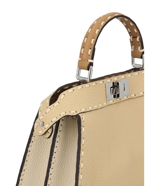 Fendi Metallic Peekaboo Iseeu Small Tote Bag