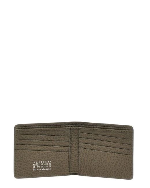 Maison Margiela Gray Four-Stitch Bi-Fold Wallet for men