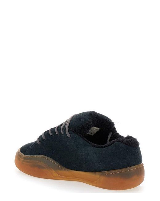 ERL Blue Vamp Skate Low Top Sneakers With Contrast Sole for men