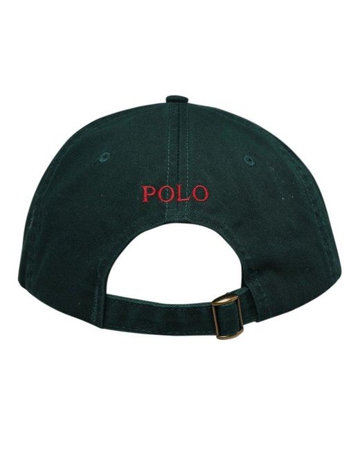 Polo Ralph Lauren Green Logo Embroidered Baseball Cap for men