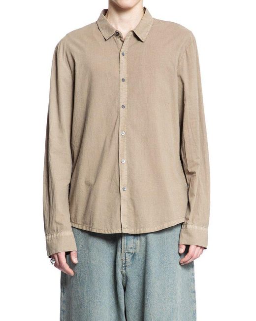 James Perse Blue Standard Long Sleeved Shirt for men