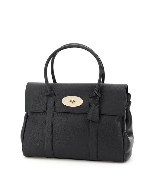 Mulberry Leather Bayswater Tote Bag in Black | Lyst UK