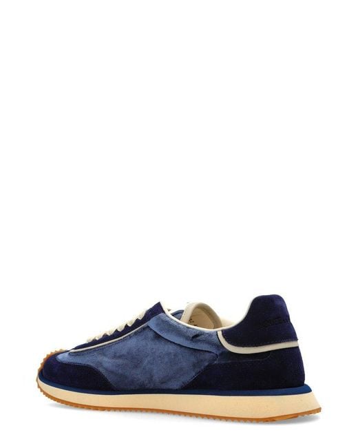 Dolce & Gabbana Blue Mixed-Material Dg Cushion Sneakers