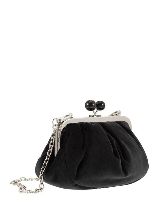 Weekend by Maxmara Black Logo Detailed Chained Clutch Bag