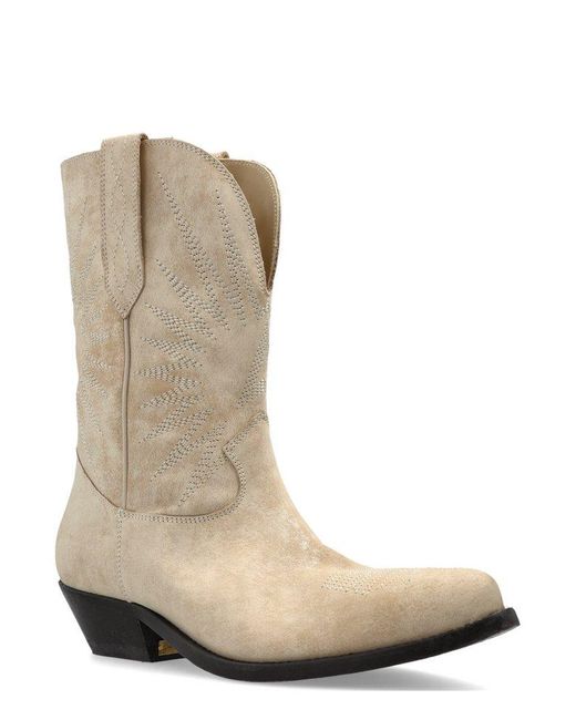 Golden Goose Deluxe Brand Natural Cowboy Boots