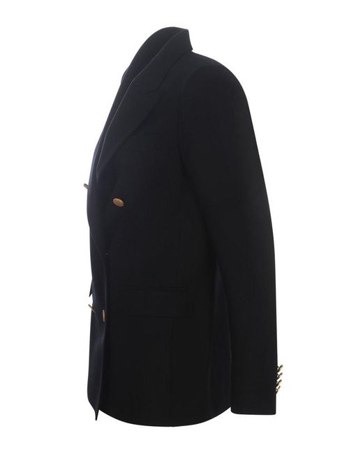 Tagliatore Black Double-breasted Two-piece Suit Set
