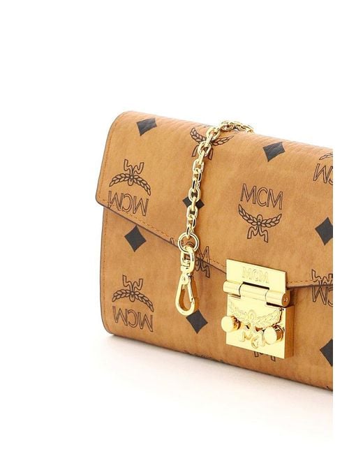 MCM Natural Patricia Large Chain Wallet