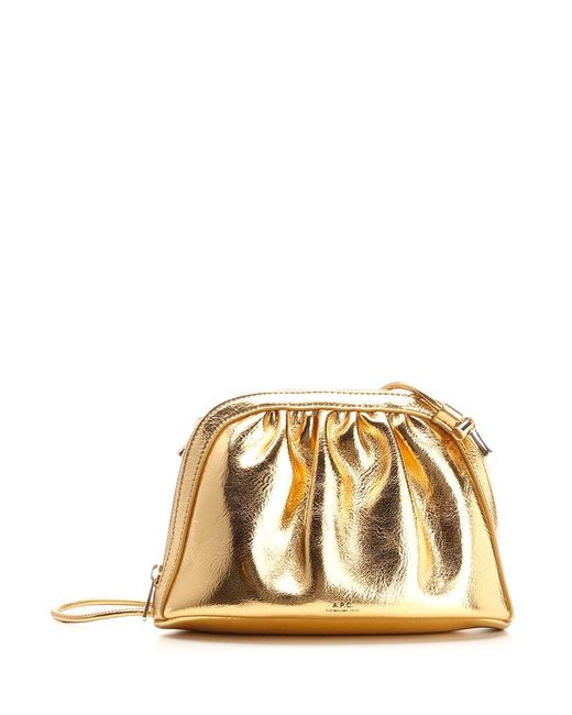 A.P.C. Metallic Ninon Golden Crossbody Bag