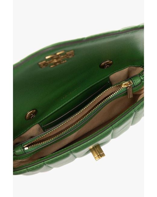 Tory Burch Green Kira Mini Top Handle Bag