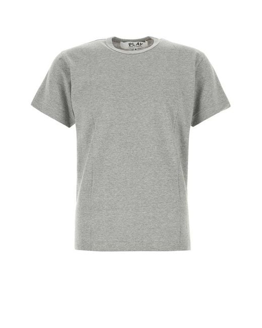 COMME DES GARÇONS PLAY Gray Cotton T-Shirt for men