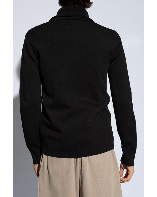 Emporio Armani Black Zip-Up Sweater for men