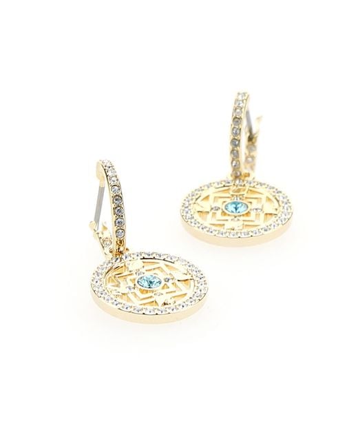 Swarovski symbolic mandala hoop pierced earrings discount