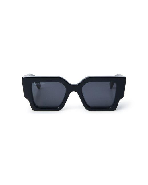 Off-White c/o Virgil Abloh Blue Catalina Square Frame Sunglasses