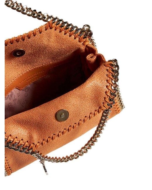 Stella McCartney Orange Chained Open Top Shoulder Bag