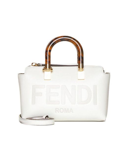 Fendi White By The Way Mini Leather Bag