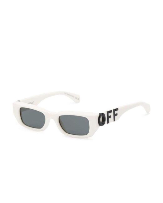Off-White c/o Virgil Abloh Gray Off- Fillmore Rectangle-Frame Sunglasses