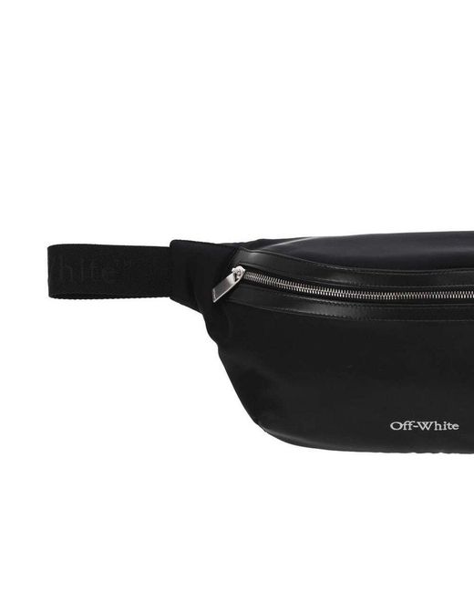 Off-White c/o Virgil Abloh Black Core Simple Logo Embroidered Belt Bag for men