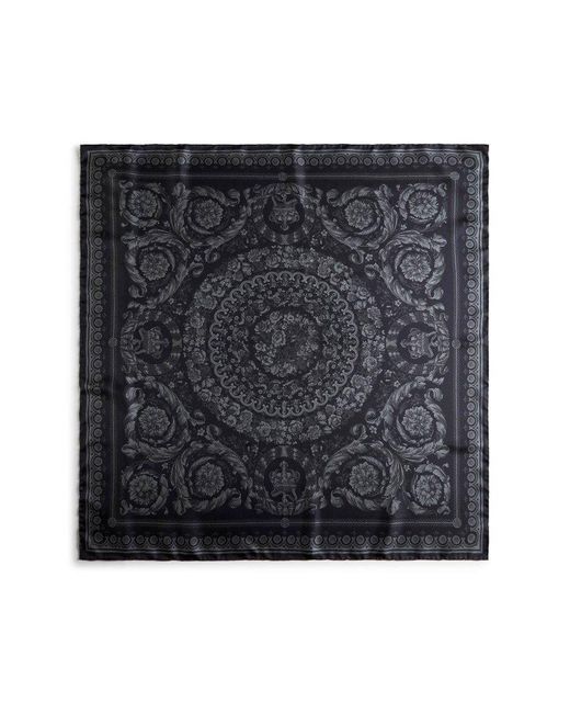 Versace Black Silk Scarfs for men