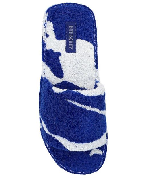 Burberry Blue 'snug' Slippers, for men