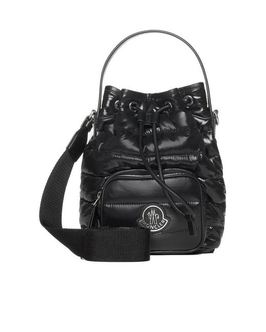 Moncler Black Kilia Quilted Nylon Bucket Bag