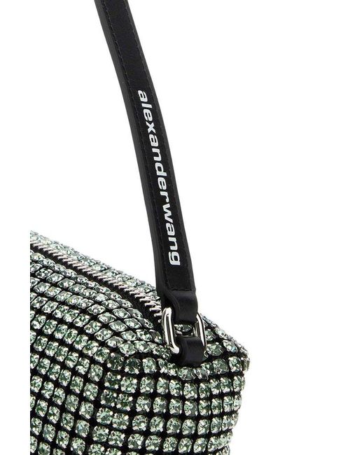 Alexander Wang Black Heiress Embellished Medium Shoulder Bag