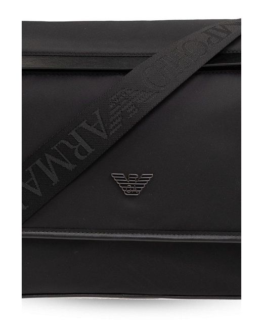 Emporio Armani Black Bag From The 'sustainability' Collection, for men
