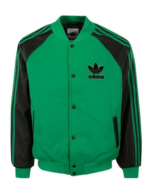 Adidas Originals Green Sst Bomber Jacket for men