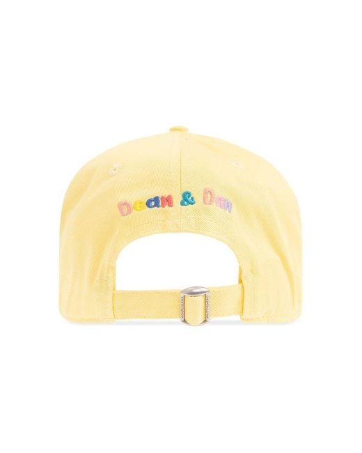 DSquared² Yellow Baseball Cap With Logo,