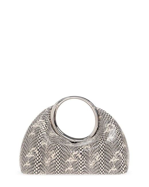 Jacquemus White Le Petit Calino Snakeskin Clutch Bag