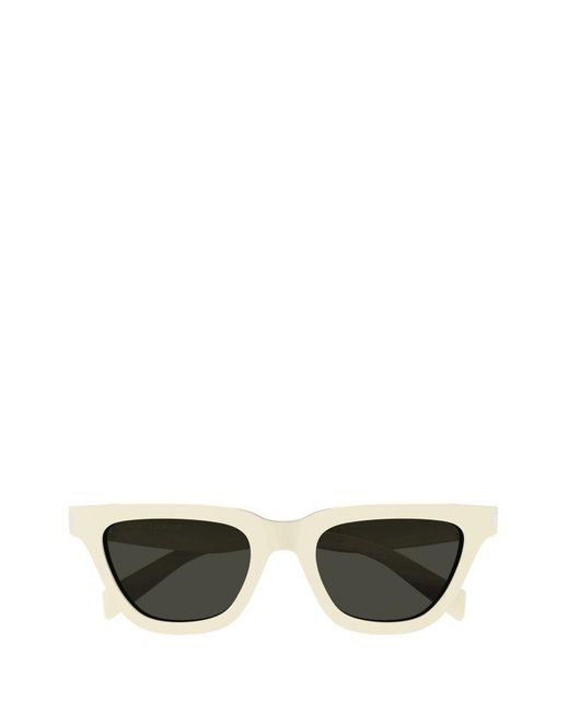 Saint Laurent White Square Frame Sunglasses
