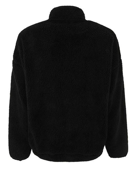Maison Mihara Yasuhiro Logo-embroidered Zipped Fleece Jacket in Black ...