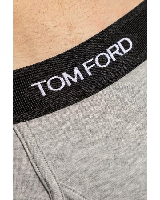Tom Ford White Logo Waistband Pack Of Two Boxers for men