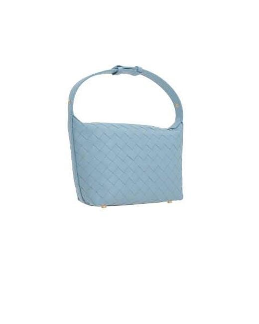 Bottega Veneta Blue Mini Wallace Shoulder Bag