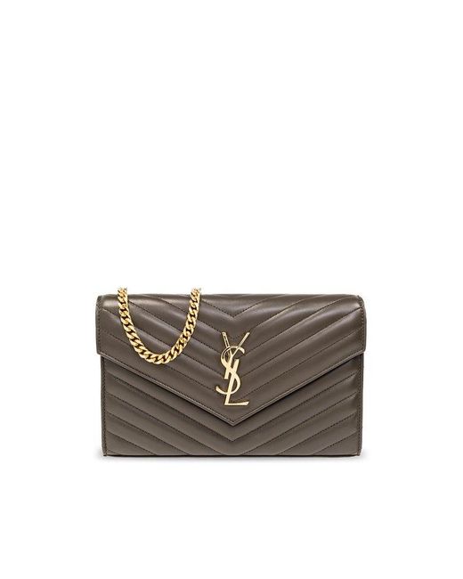 Medium monogram mattelasse leather chain wallet hotsell
