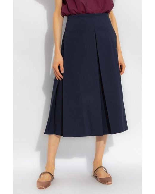 Tory Burch Blue Skirt With Pleats