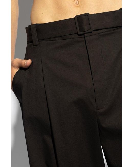 Emporio Armani Black Relaxed-fitting Trousers, for men