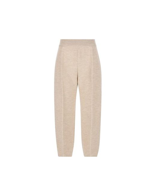 Loro Piana Natural Elastic-Waist Knit Pants