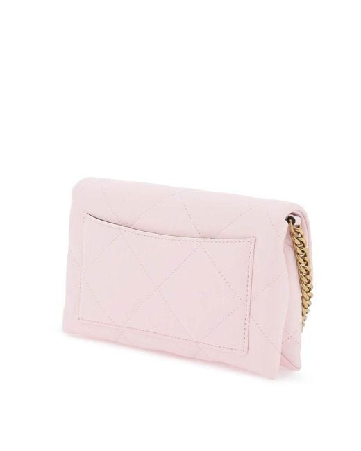 Tory Burch Pink Mini Kira Bag With Trapezoid