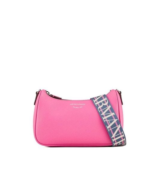Giorgio Armani Pink Ea Milano Fuchsia Crossbody Bag
