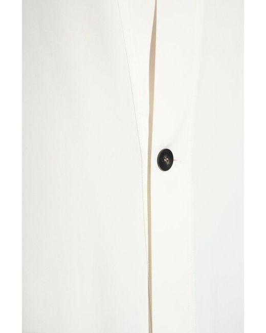 Ferragamo White Dress With Long Sleeves,