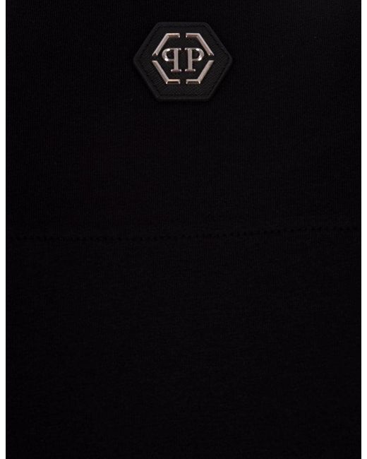 Philipp Plein Black Dripping Skull T-Shirt for men