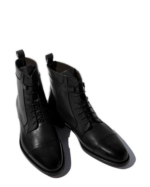 Scarosso Black Totò Lace-up Ankle Boots for men