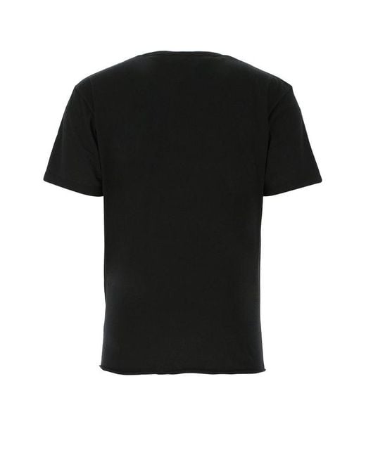 Saint Laurent Black Logo Signature T-shirt for men