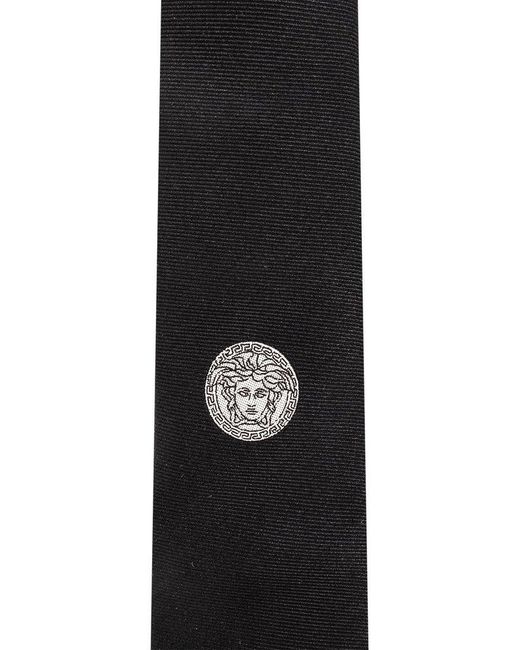 Versace Black Silk Tie, for men