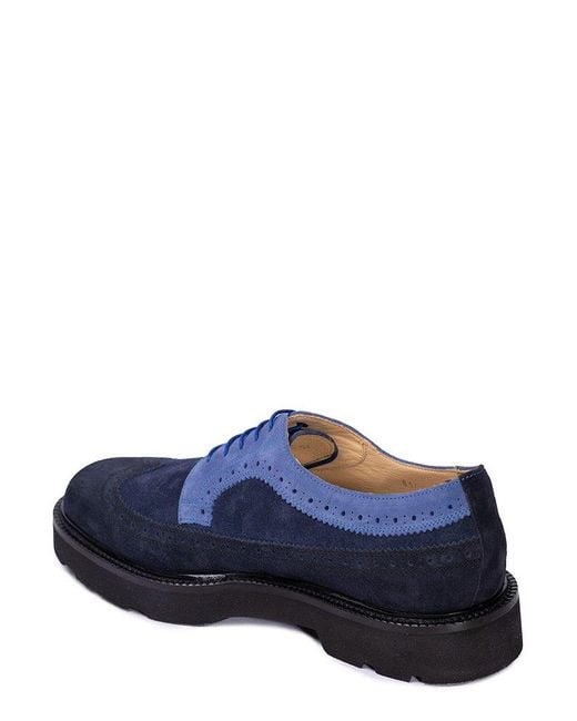 Paul Smith Blue Panelled Lace-up Brogues for men