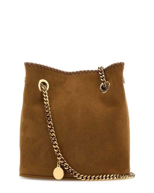 Stella McCartney Brown Chained Bucket Bag