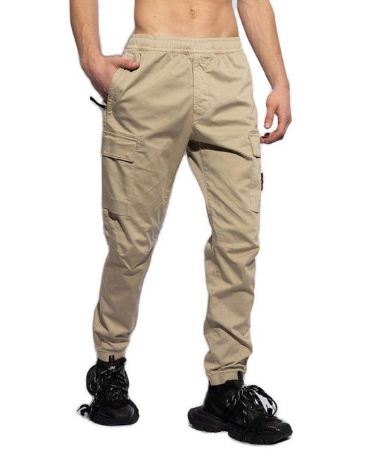 Stone Island Natural Cargo Trousers, for men