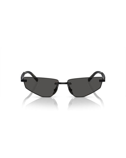 Dolce & Gabbana Rimless Sunglasses in Black | Lyst