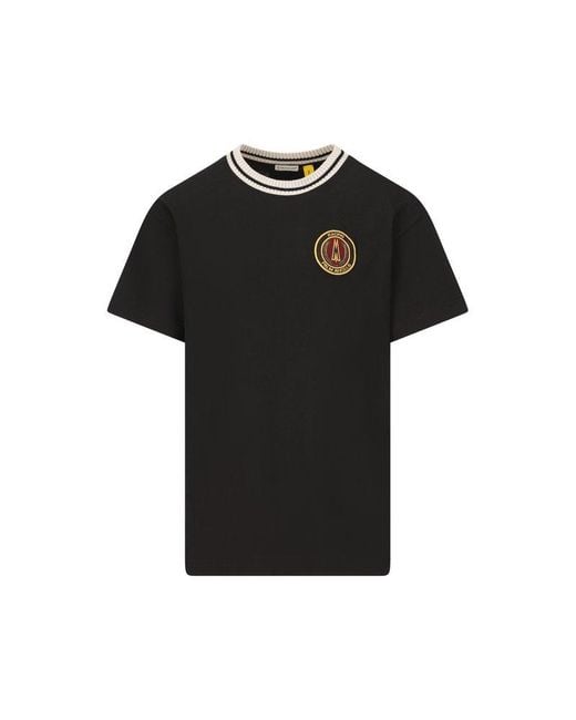 Moncler Genius Black Moncler X Palm Angels Racing-Inspired Patch T-Shirt for men