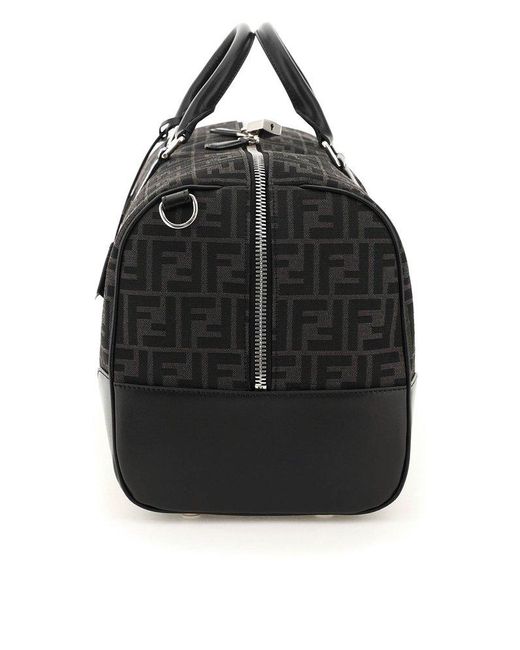 Fendi Black Travel Bag With All-Over Ff Monogram for men